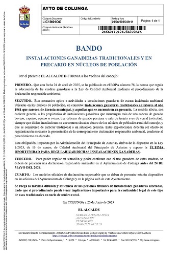 bando ganaderías Colunga