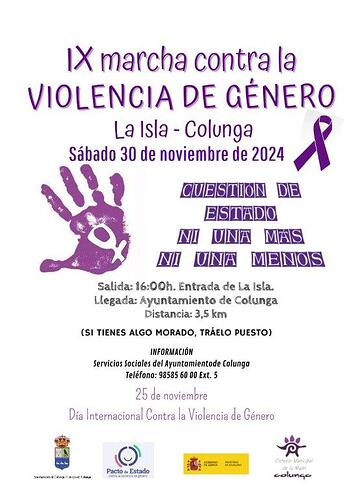 cartel IX marcha contra la violencia de género